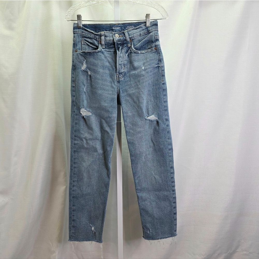 Old Navy Extra High Rise Sky-Hi Straight Leg Jeans Size 2